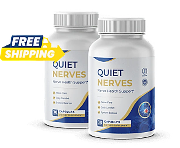 Quiet Nerves daily nerve support capsule bottles